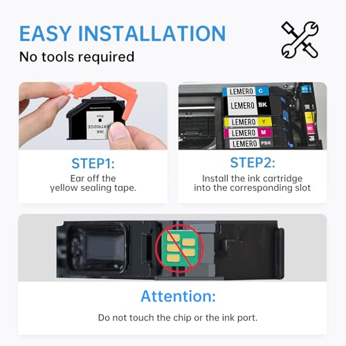 Image of LEMERO Remanufactured Ink Cartridge Replacement for Epson 302 XL Ink 5-Pack