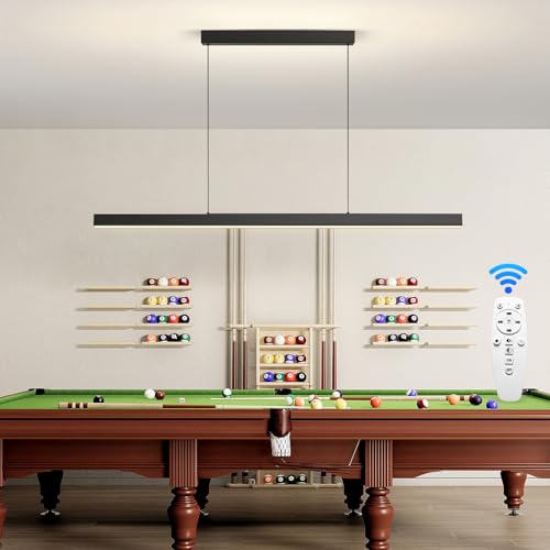 LED Island Lights 3300k-6500K Dimmable Pool Table Light with Remote Modern Pendant Lights for Kitchen 56.29 LED Linear Pendant Light Fixtures Dining Room Living Room Office Bar Billiard Room