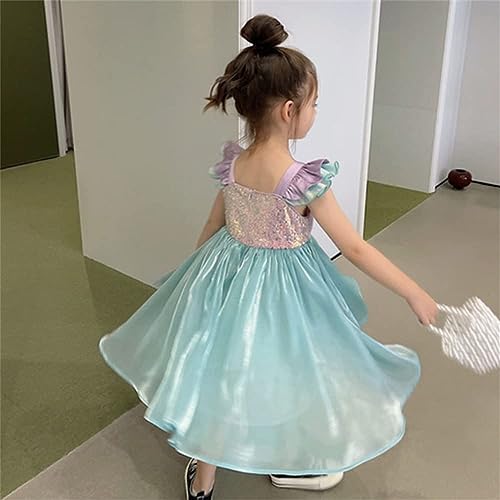 Mermaid Birthday Dress for Girls Toddler Princess Dress up Themed Party Mermaid Dresses4