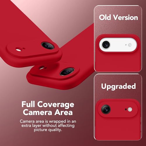 SuydanBox Magnetic for iPhone Air Case, Compatible with MagSafe, [Full Camera Protection][Screen Protector] Silicone Shockproof Protective Phone Case for iPhone 17 Air 6.5", Deep Red by SuydanBox - Used condition - Image 7