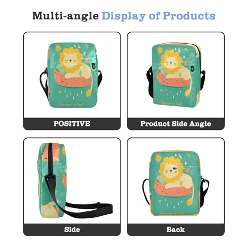 Green Lion Yellow Cute messenger bag for women Crossbody Bags For Women crossbody purses for women Adjustable Strap for School Travel4
