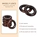uxcell 20Pcs 30mm Natural Wood Rings, 6mm Solid Wooden Circles for DIY Crafts, Knitting, Macrame, Pendant Making, Dark Coffee