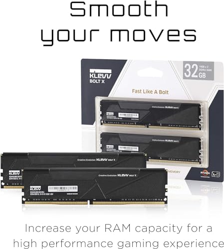Image of KLEVV Bolt X DDR4 32GB (2x16GB) 3200MHz CL16 1.35V Gaming Desktop Ram Memory SK Hynix Chip XMP 2.0 Ready (KD4AGUA80-32A160U)