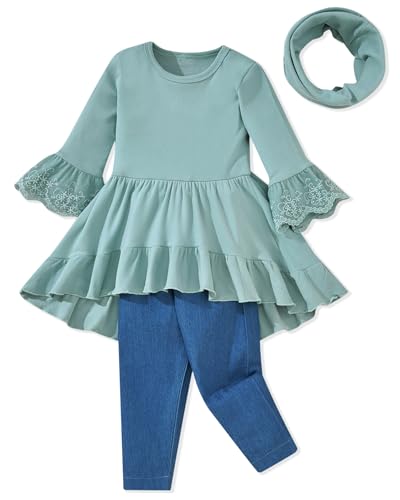 Image of fioukiay Toddler Girls Fall Winter Outfit 18 Months - 6T