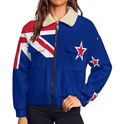 Manteau polaire femme hiver bleu marine veste doublée chaude grande taille