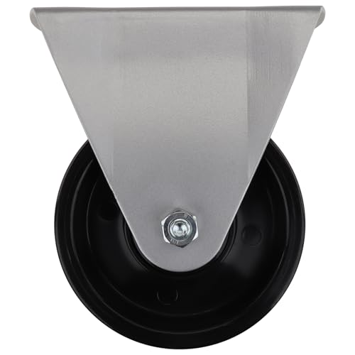 Roulette fixe D100 corps PA noir avec trous dorsaux à visser pour chariot