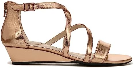 LifeStride Womens Yolanda Strappy Wedge Sandal, Copper Metallic, 8.5 Wide US | Image 1