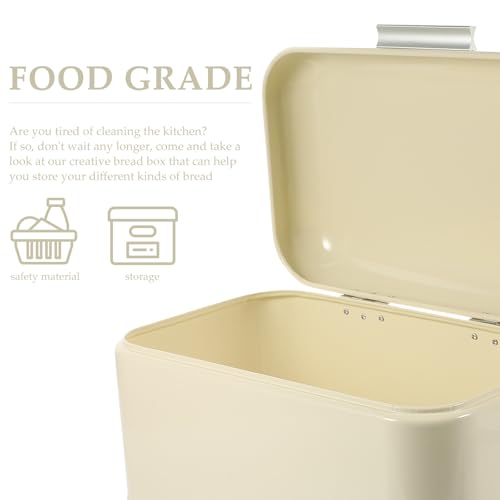 Caja de pan metálica de hierro compacta para guardar galletas 8
