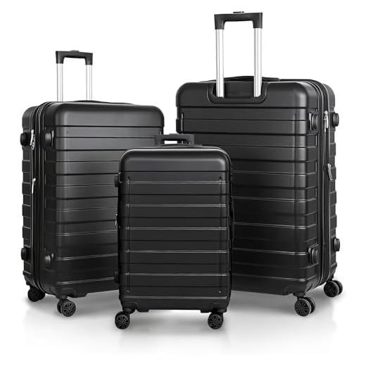 SUPER DEAL 3-Piece Hardside Luggage Set