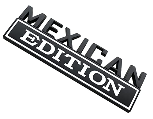 Image of 1pc 7 inch Large Mexican Edition Emblem Badges Decal Car Flag Decal Military Replacement for F150 F250 F350 Chevy Silverado 1500 2500 Chevrolet C10 C15 (White)