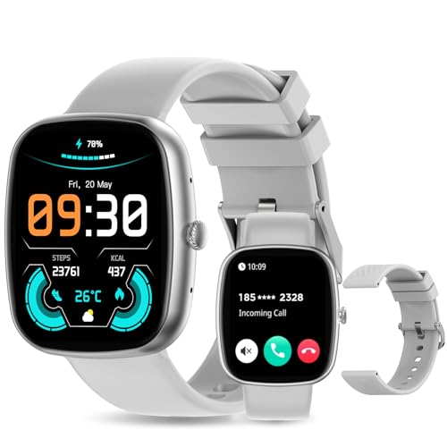 ساعة ذكية ZW01Pro من بيجي، شاشة 1.8 انش، مكالمات بلوتوث، بطارية تدوم 15 يوم، مقاومة للماء IP68، اكثر من 123 وضع رياضي، مراقبة تشبع الاكسجين/ساعة نوم/تنبيهات الصلاة، ساعة ذكية متوافقة مع اندرويد وiOS