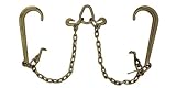 ME Tow Chain J Hook Long Shank 2' Legs w/T-J Hook V Bridle Pear Link 5/16''