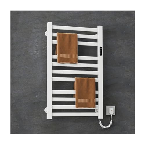 Calentador de toallas inteligente de 11 barras con temporizador táctil color blanco