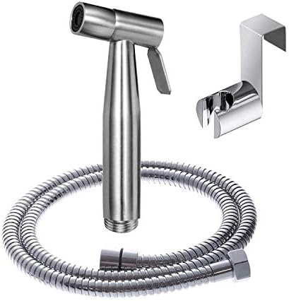 Handheld Bidet Sprayer Set, Stainless Steel With Adjustable Pressure - For Toilet, Baby Diaper Cleaning, Personal Hygiene