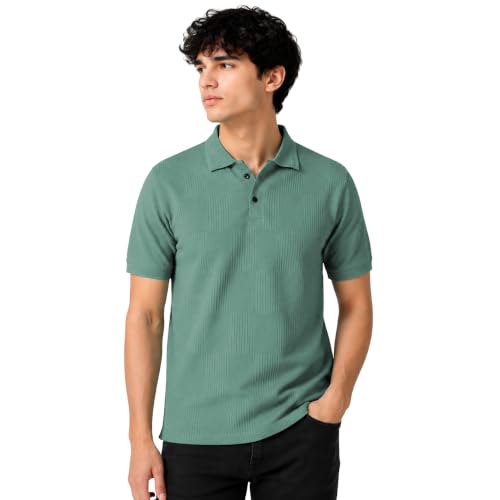 Image of TOPLOT Men's Polo T Shirt | Half Sleeve Design | Comfortable Fit Wear | Stylish Casual Look | Breathable Feel |Modern Style | Easy Movement | Casual & Everyday Wear (5280)