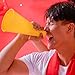 Sosoport 2pcs Cheer Megaphone Noisemaker Toy for Parties Fans and Sports Events Yellow Cheering Horns for Show Performances Party Favors