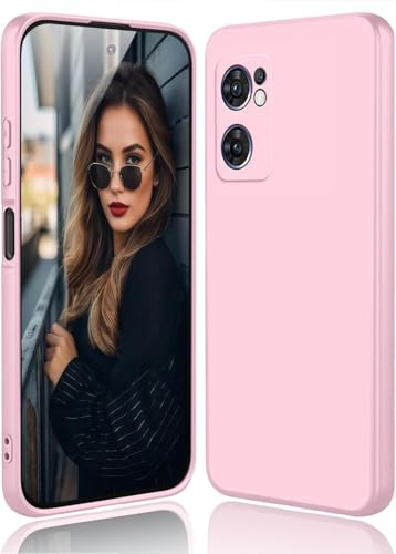 Funda Carcasa de Silicona Líquida para OPPO Reno 7 5G / Find X5 Lite 5G, Interior de Microfibra Antigolpes Protección Gel Ultra Suave de Goma a Prueba de Choques y Arañazos FSUA (Rosa)