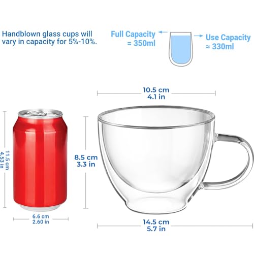 ecooe Double Wall Glass Mugs