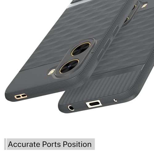 Image of Pikkme Back Cover for Poco C71 / Redmi A5 Camera Protection 3D Hexa Cube Design Silicone Protective Bumper Case (Grey)