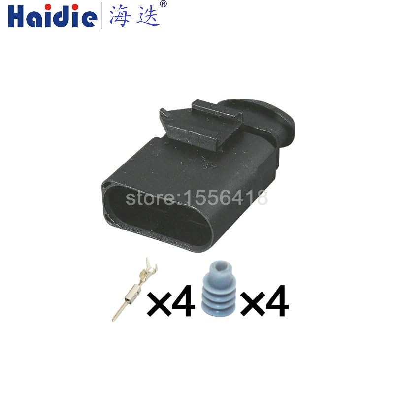 1-20Sets 4 Pin 1.5 MM Lntake Pressure Sensor Plug Automotive Wire Waterproof Connector 1J0973704 1K0973804 - (Color: Male Set, Package: 20sets)