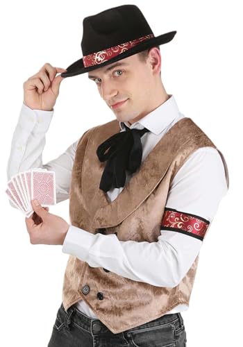 Fun Costumes Mens Gambler Costume Kit - Large - Black