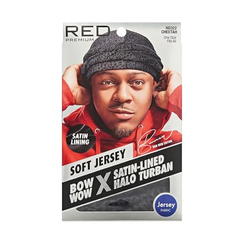 Image of Red by Kiss Bow Wow Premium Satin Mens Turban - Anti Breakage Moisture Retention, Stylish Soft Light Comfort Headwear