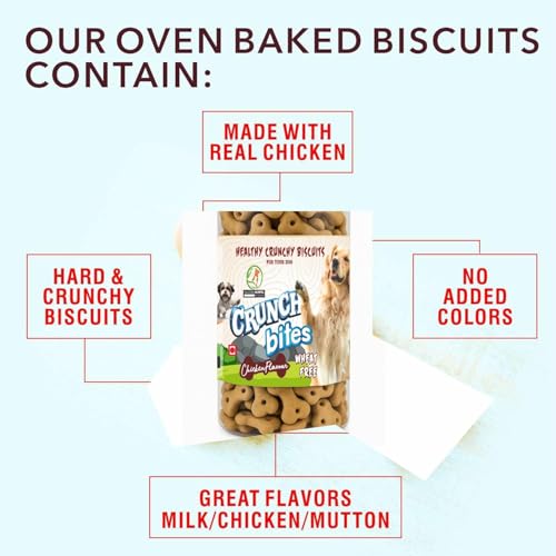 Image of Wheat-Free Veg Dog Biscuits - Healthy Crunchy Biscuits Treats for Dogs of All Breeds and Sizes - Vegetarian Snacks for Puppies, Adults & Seniors (800g)