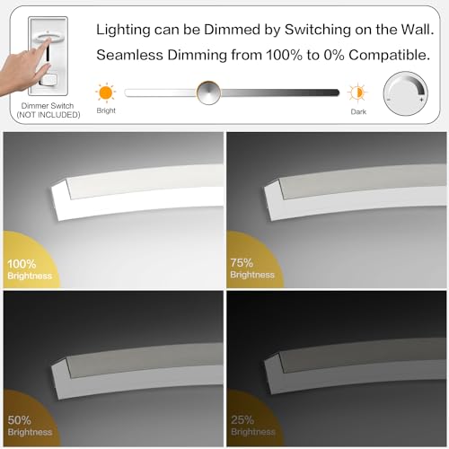 PRESDE 32inch LED Bathroom Light Fixtures Brushed Nickel Vanity Light Modern Bath Wall Lig - image 7
