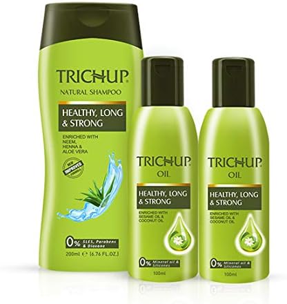 Trichup Long Hair Care or Hair Growth Kit (Healthy Long & Strong Oil (200ml x 2), Healthy Long & Strong Shampoo (200ml) (PACK OF 3)