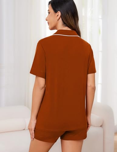 Image of HNG Pajama Sets for Women 2 Piece PJ Sets Short Sleeve Lounge Set Fashion Sleepwear XS-3XL