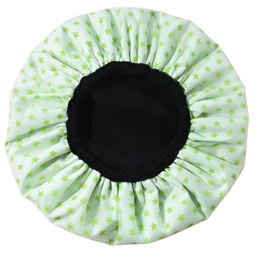 Shower Cap for Women Terry Cloth Lined EVA Exterior Reusable Double Layer Waterproof, Large Bath Hair Cap for All Hair Lengths, Hair Care Cleaning Supplies Hotel Travel Essentials Accessories