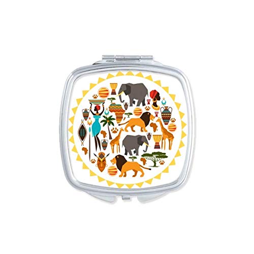 Africa Animals Life African Mirror Portable Compact Pocket Makeup Double Sided Glass #TOP14