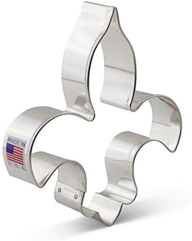 Fleur de Lis Cookie Cutter, 4.75" Made in USA by Ann Clark