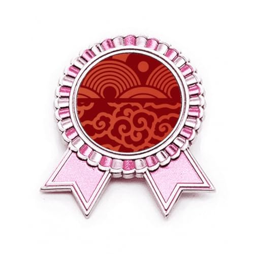 Broche avec motif nuages rose au bureau ou en soirée pour un look asiatique épuré