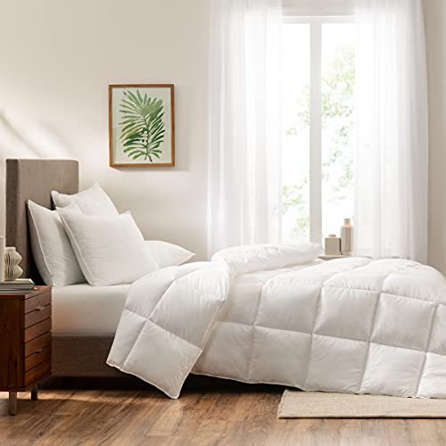 Image of Serta Down Illusion Lightweight Hypoallergenic Down Alternative Comforter with Corner Loops, Full /Queen, White