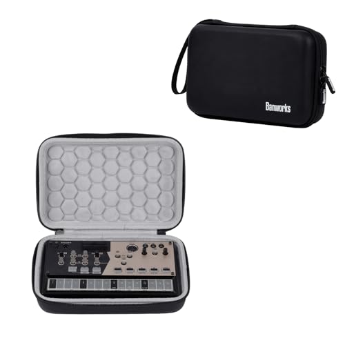 Banworks PU Hardshell Case Custom Fit for All KORG Volcas (Volca Sample/Bass/Mix/Drum, Etc.), Analog Synth/Sampler Sequencer/Drum Machine Storage Protective Bag JT/HCQSNB-08 (Case Only, 1 Piece)