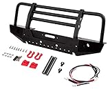 Parachoques delantero con luces para SCX10 \ Traxxas TRX4 y otro modelo 4x4.