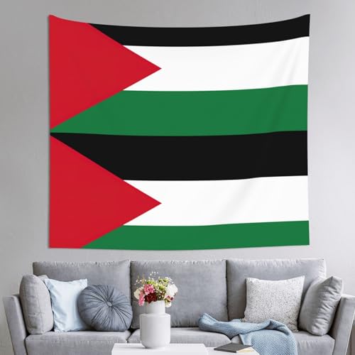 Tapisserie drapeau palestinien pour habiller un grand mur blanc vide