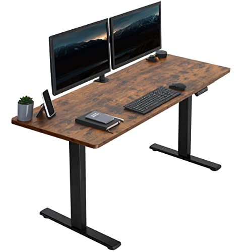 Vivo electric height adjustable 60 x 24 inch memory stand up desk,...