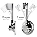 Bath Beyond Shower Head Holder - Flexible Shower Head Holder Adjustable Vacuum Suction Cup Shower Head Wall Mount Holder for Hand Held Shower Head (Adhesive Sticker Provided) (Chrome)