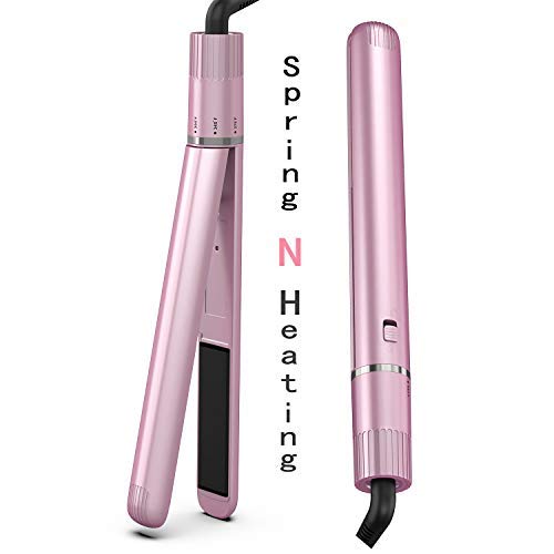 Hair Straightener, Mangee Tourmaline Ceramic Flat for All Hair Types with Rotating Adjustable Temperature Professional Straightener and Salon High Heat 255℉-450℉ Heats Up Fast (RoseGold))