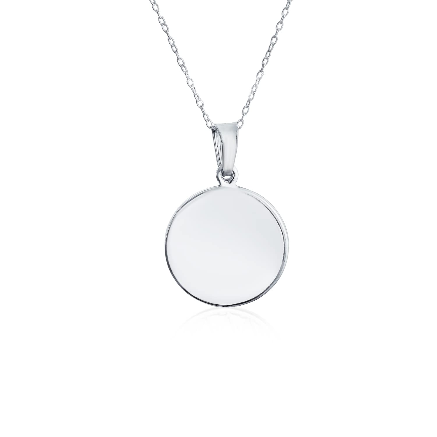 Bling Jewelry Personalizar Religiosa Ronda Disco Medalla Guardián Ángel De La Sixtina Querubín Colgante Collar Para Mujer Para Adolescente .925 Plata De Ley Grabar It