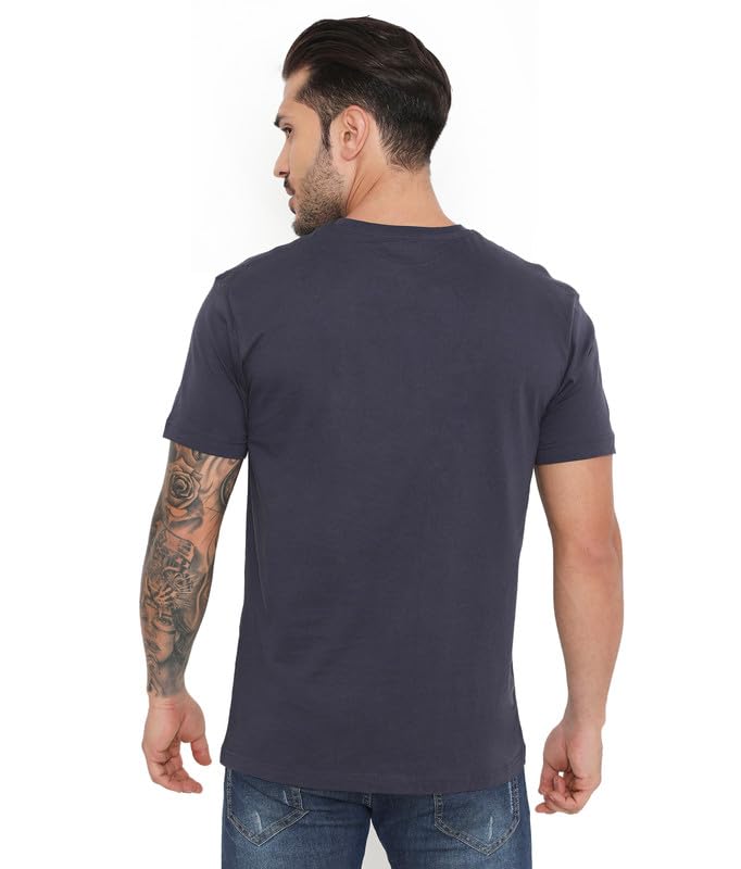 Image of Rivolta Men's Solid Regular Fit T-Shirt