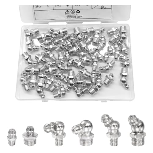 Tuxihapp 60PCS SAE Grease Fittings Kit – 1/4