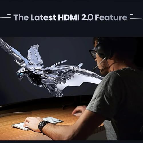 Image of MX DETACHABLE FIBER OPTIC HDMI CABLE : FOR LONG DISTANCE TRANSMISSION (4K Premium, HDMI 19 Pin Male to Male with Ethernet, Nylon Mesh, 3 METER)