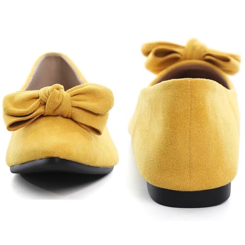 Image of TN TANGNEST Women Fashion Bowknot Flats Comfort Pointed Toe Dress Shoes