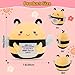 TOYSYM Bee Plush, Inspirational Support Bee Stuffed Animal, Cute Plushies Pillow Cheer Up Feel Better Birthday Gifts Desk Office Decor for Her Him Men Women Coworker Sister Kids Boys Girls