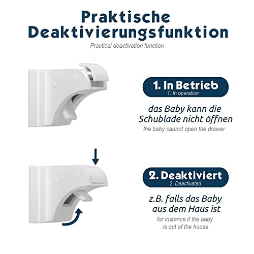 Hoffenbach magnetische Kindersicherung mit Montagehilfe 12+3 | Schranksicherung 3M zum kleben | Schubladensicherung unsichtbar | für Baby und Kinder – Bild 7