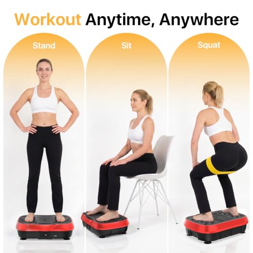 Image of ALSO GO Vibration Plate Exercise Machine, 200 Speeds & 10 Models, 500LB Capacity, LED Display, Bluetooth Audio, Large Shake Plate with Loop Bands for Full Body Fitness, Lymphatic Drainage, Pain Relief