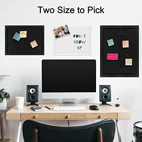 TORASO Cork Board Bulletin Board, Cork Boards for Walls with Pins, Eye Bolts, gaskets, Screws, Pin Board for Office, School and Home (All Black, 17“x23-1P) - Image 5
